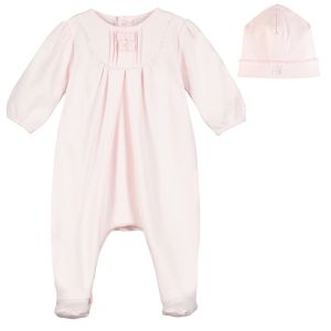 Emile Et Rose Baby Girls Pink 'Shantel' Embroidered Babygro