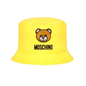 Moschino Baby Cyber Yellow 2024 Cotton Teddy Bear Bucket Hat