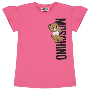 Moschino Baby Girl&#039;s Pink Bear Dress SS24