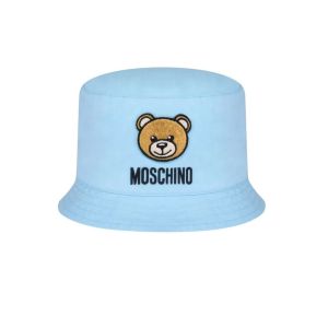 Moschino Baby Crystal Blue 2024 Cotton Teddy Bear Bucket Hat