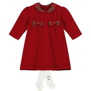 Emile Et Rose Baby Girls Red &#039;Elizabeth&#039; Dress