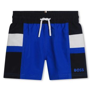BOSS Baby Boys Blue Colourblock Swim Shorts