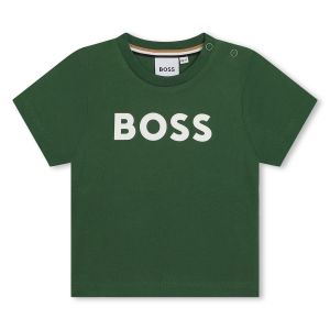 BOSS Baby Boys NS24 Khaki Green Cotton T-Shirt