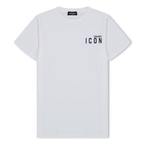 DSQUARED2 ICON White Chest Logo Short Sleeve T-Shirt