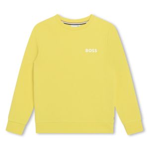 BOSS Boys NS 2024 Yellow Cotton Sweatshirt