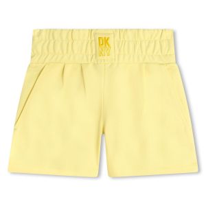 DKNY Girls Yellow SS24 Cotton Jersey Shorts