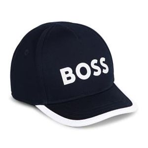 BOSS Baby Boys Navy Blue Cotton White Logo Cap