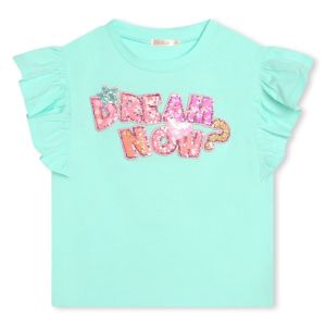Billieblush Girls Aqua Blue Cotton Dream T-Shirt