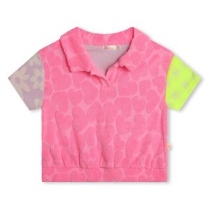 Billieblush Girls Pink Towelling Polo Shirt
