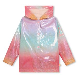 Billieblush Girls NS 2024 Pink Rainbow Glitter Raincoat