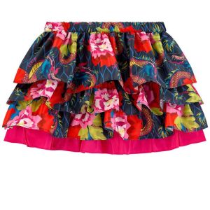 Kenzo Kids Japanese Flower Frilled Skirt