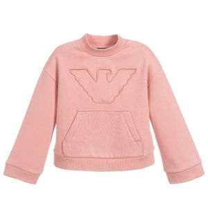 Emporio Armani Girls Pink Cotton Sweatshirt
