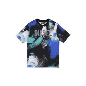 Diesel 'TBrush' Black, Blue And Green T-shirt