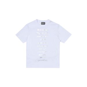 Diesel White T-shirt With Silver Logo