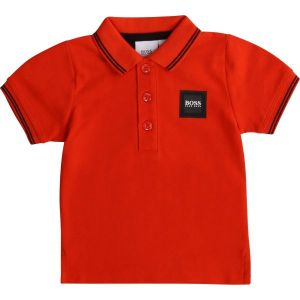 BOSS Kidswear Baby Boys Red & Black Polo Shirt