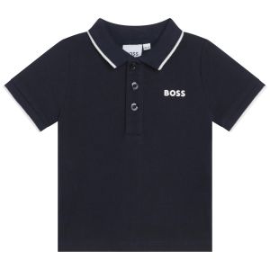 BOSS Boys WS23 Navy Blue Cotton Polo Shirt