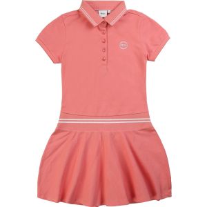 BOSS Kidswear Girls Pink Polo Dress