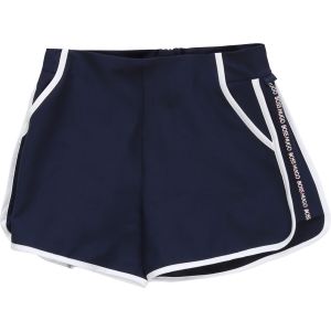 BOSS Kidswear Girls Navy Blue Logo Shorts
