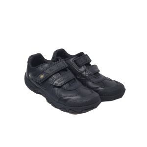 Start-Rite Boys Black "Tarantula" Leather Trainer Style Shoes