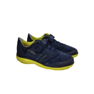 Geox Boys Navy And Lime "Nebula" Trainers