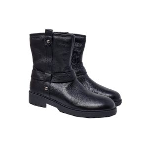 Geox Girls Black Leather "J Casey" Boots