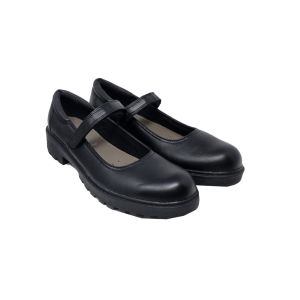 Geox Girls Black Leather "Casey" Ballet Flat Style Shoes