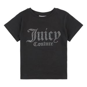 Juicy Couture Girls Black T-shirt With Diamante Detail