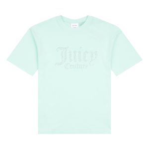 Juicy Couture Girls Boyfriend Fit Yucca Green T-Shirt With Diamante Detail