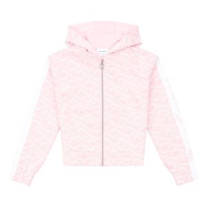 Juicy Couture Girls Zip Up Hooded Jacket With All Over Print