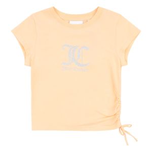 Juicy Couture Girls Orange T-Shirt With Glitter Logo And Side Tie Detail