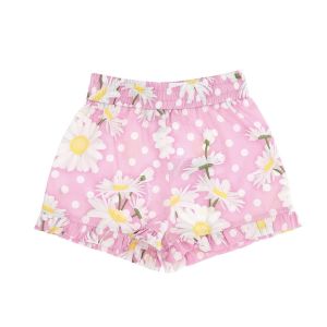 Monnalisa Girls Pink Daisies Shorts