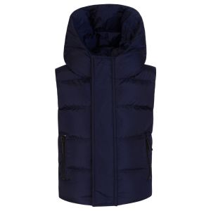 DSQUARED2 Boys Navy Hooded Gilet With DSQUARED2 Across Back