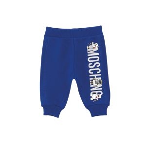 Moschino Baby Boys Royal Blue Joggers With Robot Print