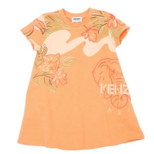 KENZO KIDS Girls Orange Safari Tropical Dress