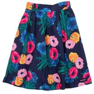KENZO KIDS Blue Flowers Taffeta Skirt