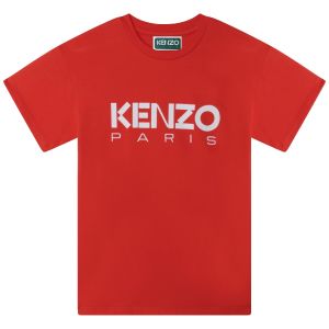 KENZO Boys Orange SS23 Logo T-Shirt