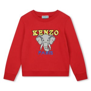 KENZO KIDS Boys Red Elephant Sweatshirt
