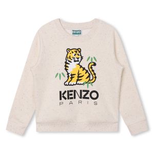 KENZO KIDS Boys Ivory Cotton KOTORA Tiger Sweatshirt