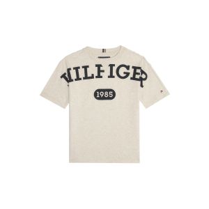 Tommy Hilfiger Boys Beige Varsity Logo T-Shirt