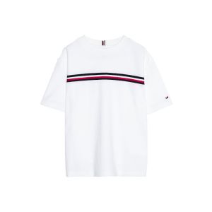 Tommy Hilfiger Boys White T-Shirt with Tommy Stripe
