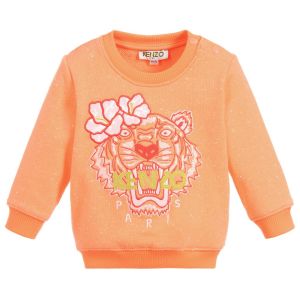 Kenzo Kids Baby Girls Orange TIGER Sweatshirt