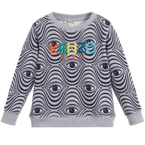 Kenzo Kids Boys Grey Eye Logo Sweatshirt