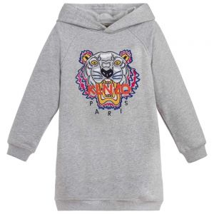 KENZO KIDS Grey Tiger Sweatshirt Dress