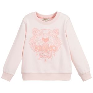KENZO KIDS Pink Cotton Tiger Sweatshirt