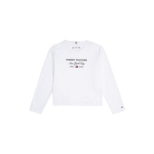 Tommy Hilfiger Girls White Long Sleeve T-Shirt with Logo