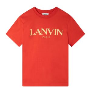Lanvin Red With Logo Cotton T-Shirt