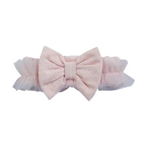 Little A Pink 'Eden' Lurex Frill Headband