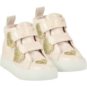 A Dee Girls Pink Patent High Top Trainers