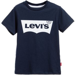 Levi's Boy's Navy And White Short Sleeved Logo T-Shirt