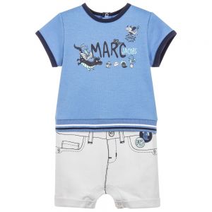 Little Marc Jacobs Boy's Blue And Grey Shortie